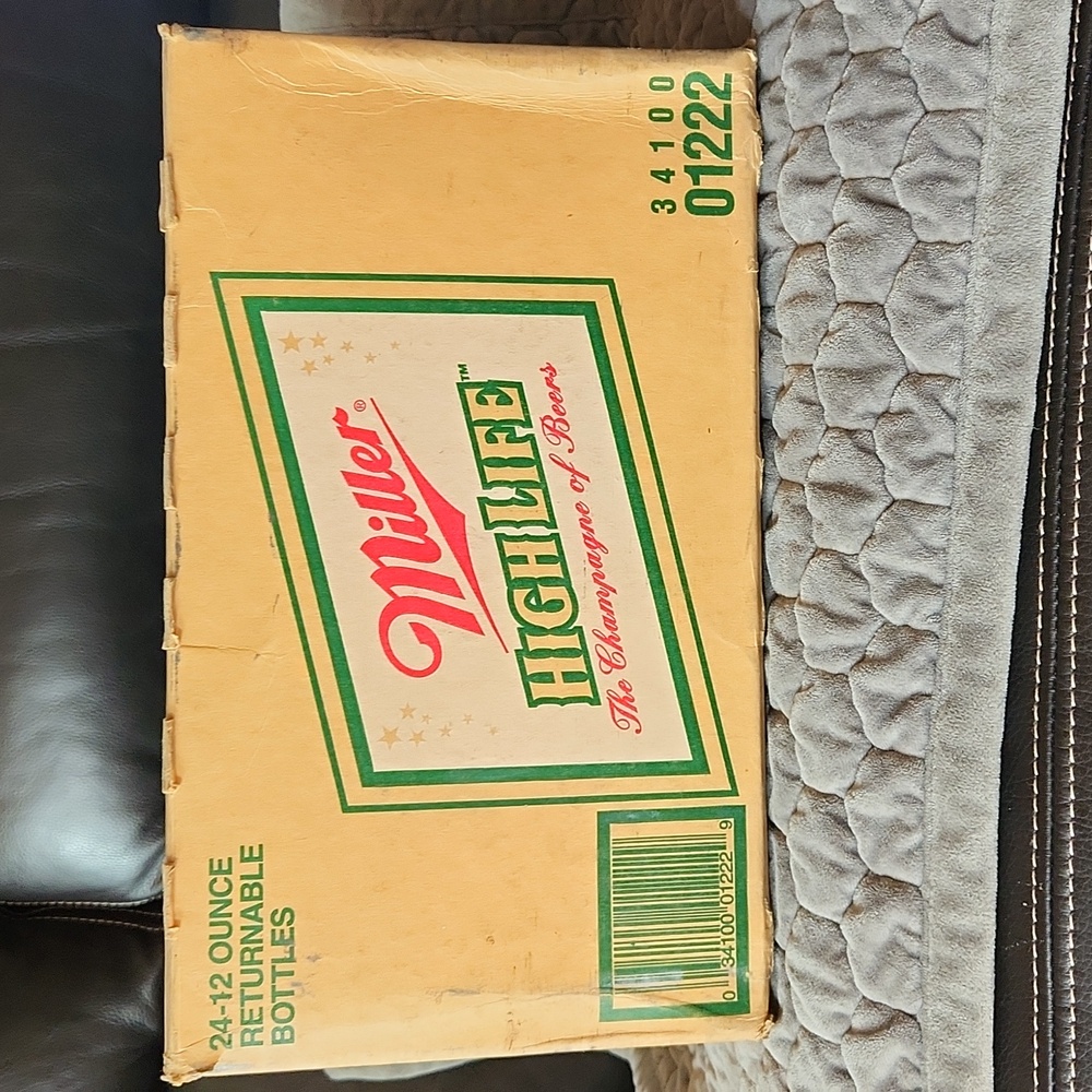 Miller High Life cardboard box